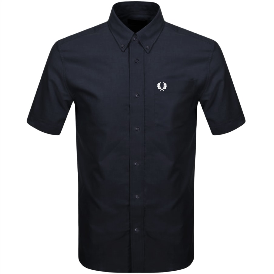 Alternative Image for ProductFred Perry Oxford Short Sleeve Shirt Navy1